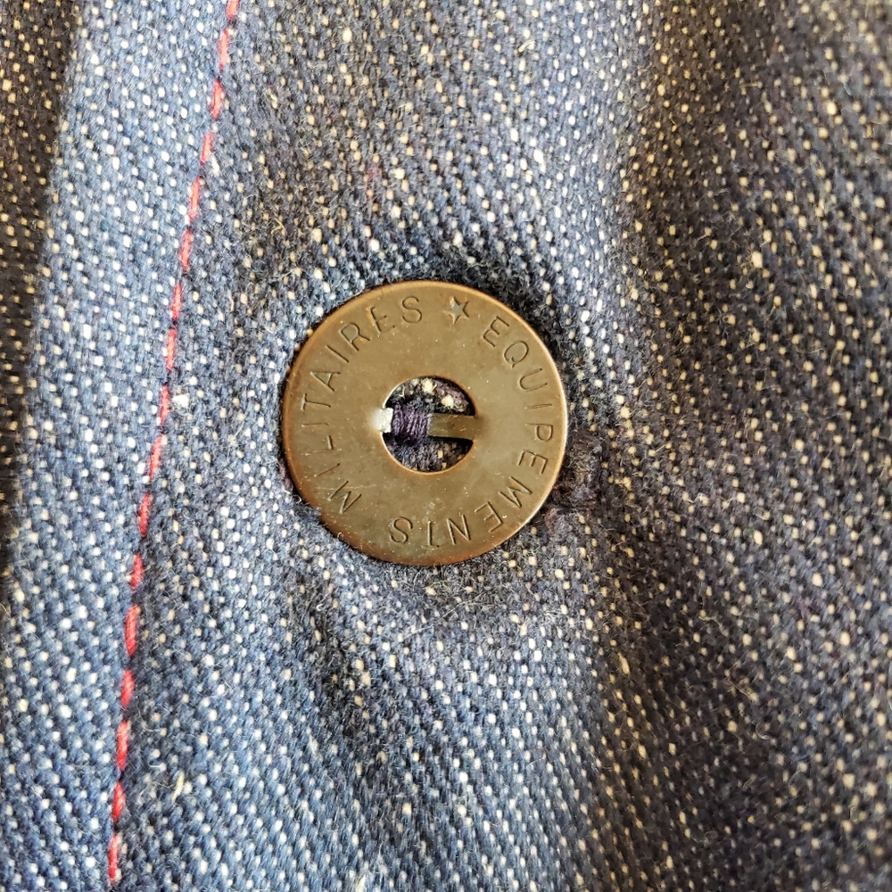 Vintage 1970s Denim-like Coat - Westerfield - Picture 6 of 11